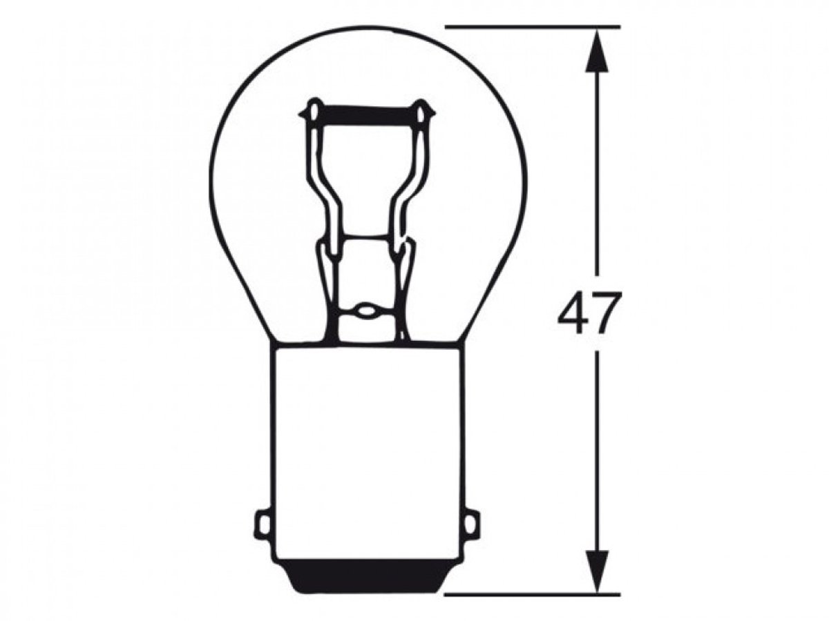 Gloeilamp BA15S 12V/18W 2st.