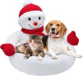 kussen moelleux de Noël large pour chien et chat Motif bonhomme de neige