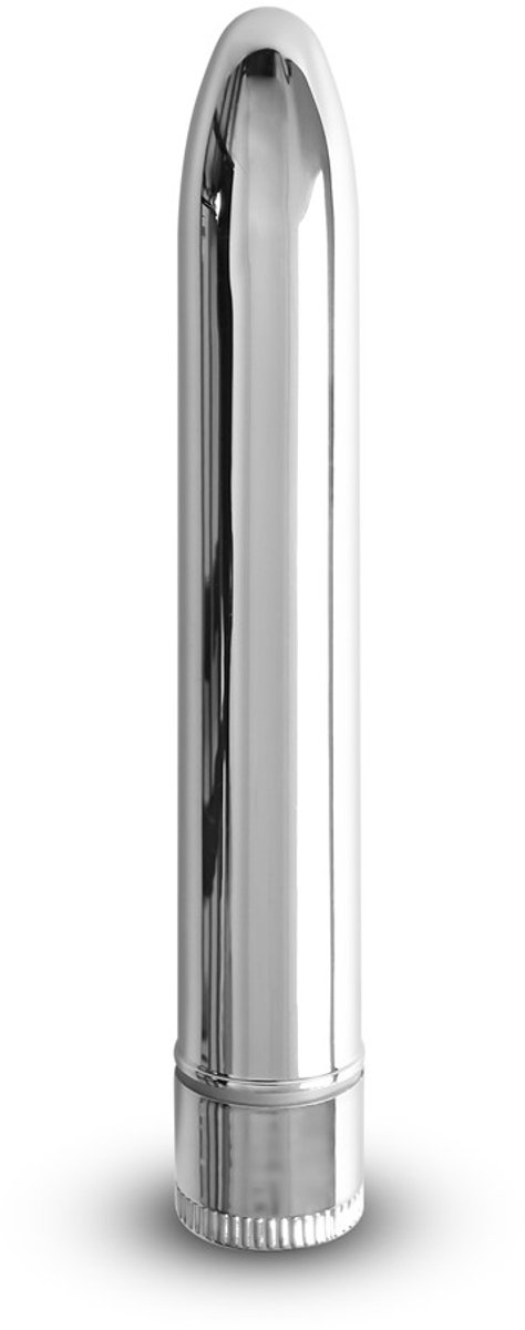 Classic Vibrator Zilver Metallic - Klassieke vormgeving - Gebruiksvriendelijk - Stimulerend voor vrouwen - Meerdere standen - Inclusief batterijen - Stimulerend voor clitoris - Waterproof - Zwart - ABS plastic