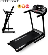 FitFirst® Runner 1-12km/u - Zeer Stabiele & Inklapbare Loopband Voor Thuis - Hellingsfunctie tot 5% - Met Apps - FitShow, KinoMap & Zwift - Ruim Loopoppervlak