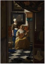 Johannes Vermeer - La Lettre d'amour affiche 70x100 cm