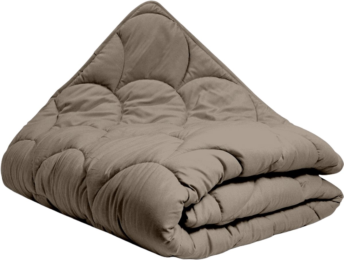 All in One Wasbaar Dekbed Easy 200x200 - Dekbed zonder overtrek - Hoesloos dekbed - Eazy dekbed - Gekleurd dekbed - All Year Winterdekbed & Zomerdekbed - Tweepersoons Dekbed - Taupe - Dekbedden
