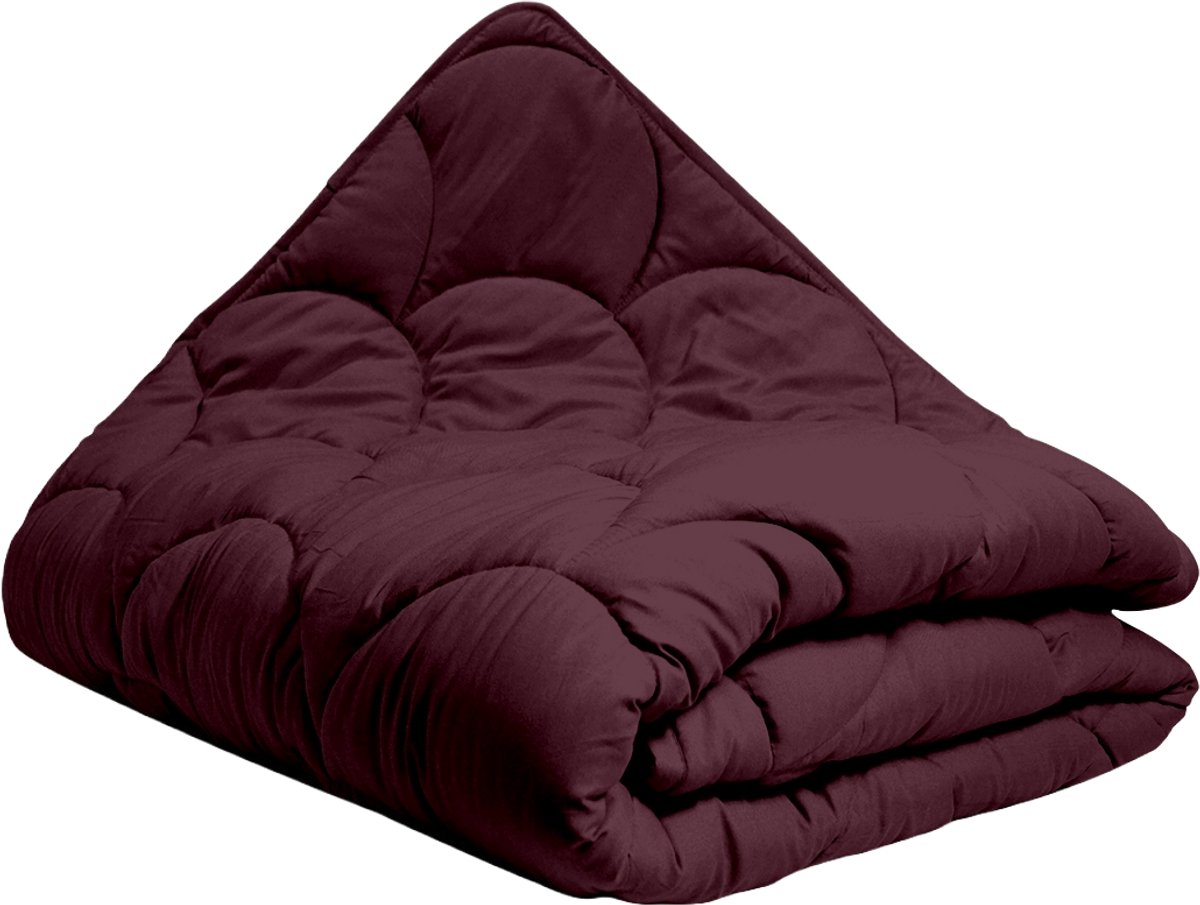 All in One Wasbaar Dekbed Easy 200x200 - Dekbed zonder overtrek - Hoesloos dekbed - Eazy dekbed - Gekleurd dekbed - All Year Winterdekbed & Zomerdekbed - Tweepersoons Dekbed - Burgundy- Dekbedden