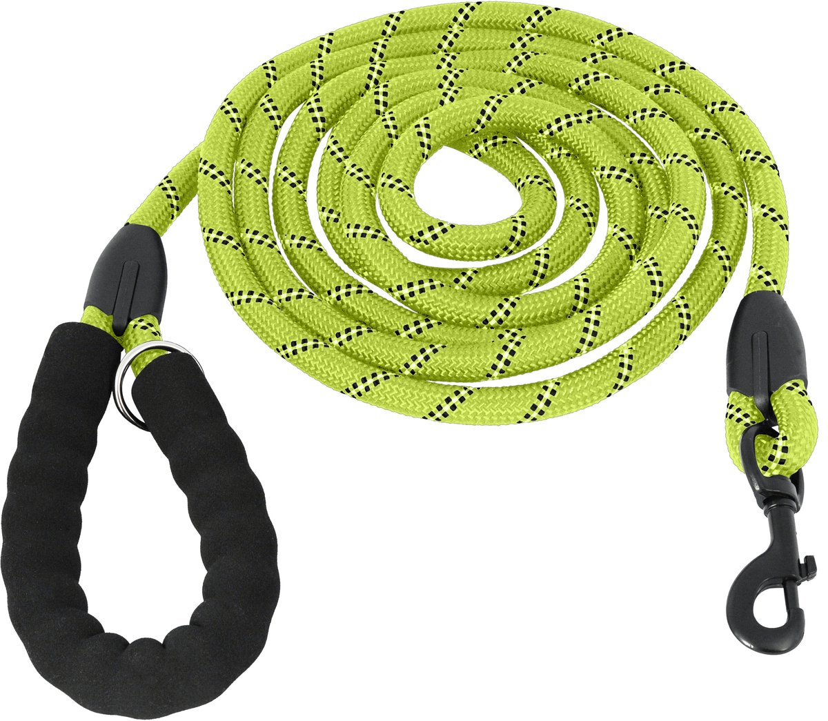 KCMultisupplies Hondenriem 3 Meter - Reflecterende Hondenlijn - Met Gevoerd Handvat - Geschikt voor Grote en Kleine Honden - Nylon Looplijn