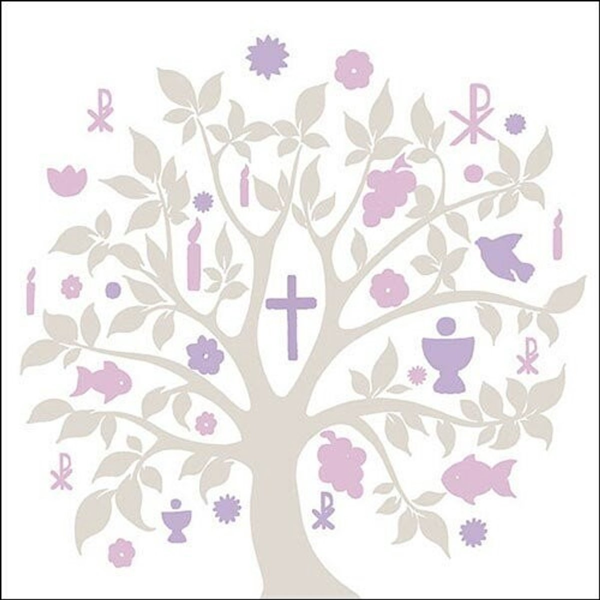 Ambiente - Lunch servetten - Communion Symbols Taupe