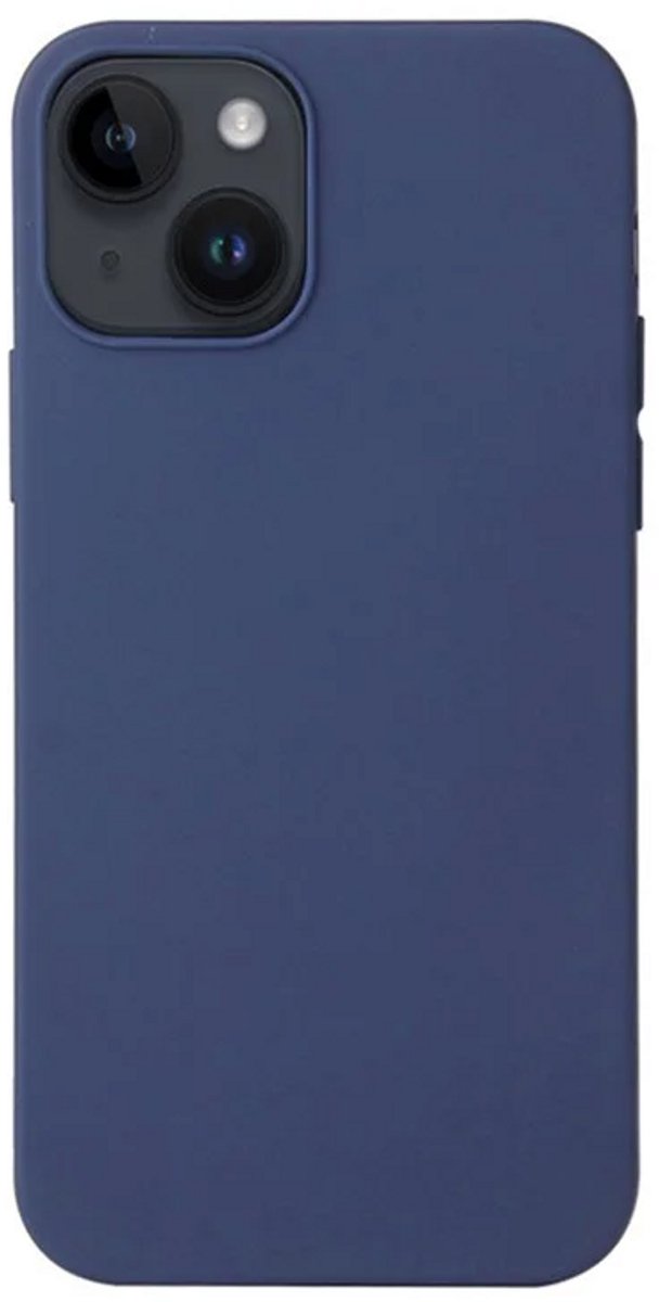 Cityhoesje - iPhone 15 - Soft TPU Backcase - Matte Finish Coating Anti-Scratch – Donker Blauw