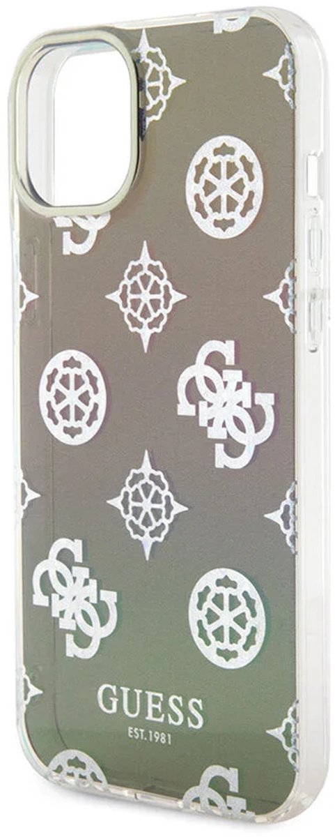 Guess iPhone 15 Backcover hoesje Iridescent glitter pattern