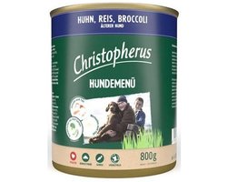 Christopherus hondenmenu senior 6x800g - kip, rijst, broccoli
