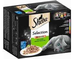 Sheba Portiezak Fijne Verscheidenheid in Saus 48x85g in Multipack - 12x85g