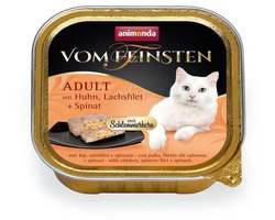 Animonda Cat Vom Feinsten met gourmetcentrum 32x100g - met kip, zalmfilet & spinazie