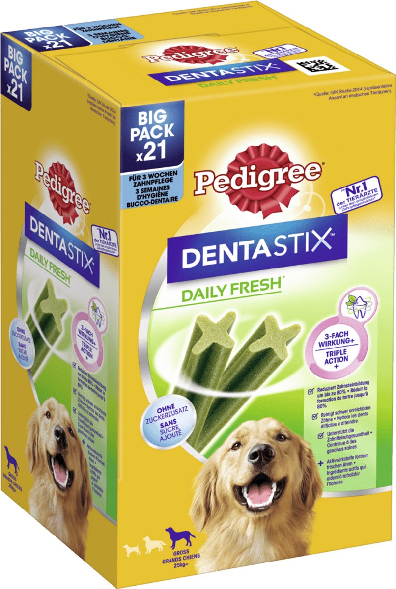 DentaStix Fresh grote hond - pak van 4 á 21 stuks
