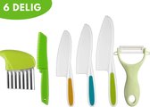 Bol.com DirNiya Kindermessen set – 6 Delig - Kindvriendelijke messen – Messenset voor kinderen – Kindermes - Gekleurde kindermes... aanbieding