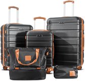 Bol.com Lugia Kofferset - 5 Delig - 38L Handbagage + 60 & 93L Ruimbagage - Reistas + Toilettas - TSA Slot - Trolley - Reiskoffer... aanbieding