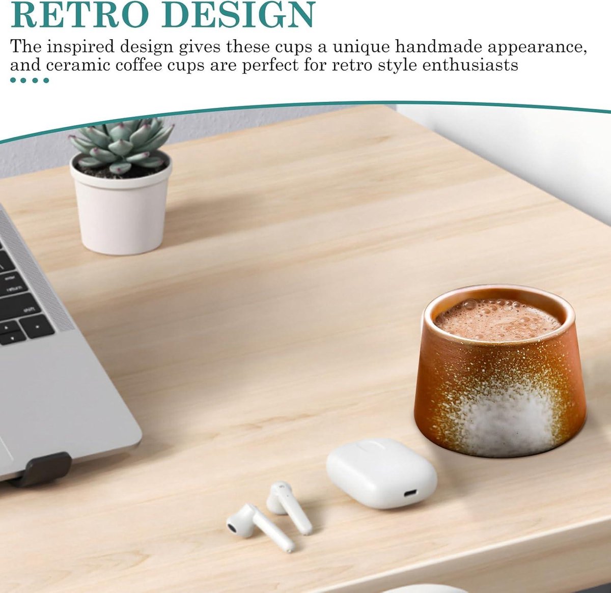 Espressokopjes - Art deco - Rood - 8 personen - Rond - Kopjes