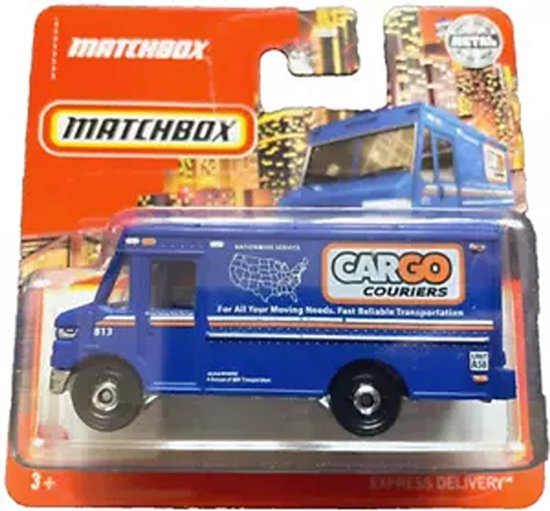 Matchbox Express Delivery, Blue 89/100 - Auto In Miniatura Blu Con Cerchi Rame - 2