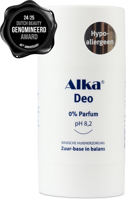Alka® Deo 75ml - 0% Parfum - Hypoallergeen Basische Deo pH 8,2 - Vegan & Natuurlijke en Gezonde Deodorant - 0% Aluminium - Deodorant Stick - Unisex