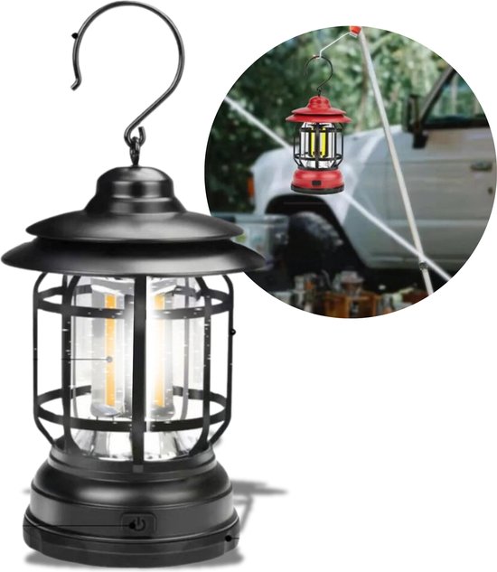 AnyPrice® Oplaadbare Campinglamp - USB-C - Draagbare Kampeerlamp en Tentlamp - Camping Lantaarn - Tent Lamp - Outdoor - Camping Lamp - LED Lantaarn - Noodpakket - Draagbare Kampeerlamp, Tentlamp, Vislamp