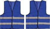 Doodadeals® - 2x Gilet de sécurité pour Adultes - Gilet de sécurité - Voiture - Gilets bleus - XXL - Extra large