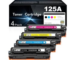 4-pack | Geschikt voor HP 125 / HP 125A Toner cartridges - Geschikt voor HP Color LaserJet CM1312 - CP1210 - CP1215 - CP1217 - CP1510 - CP1515N - CP1518