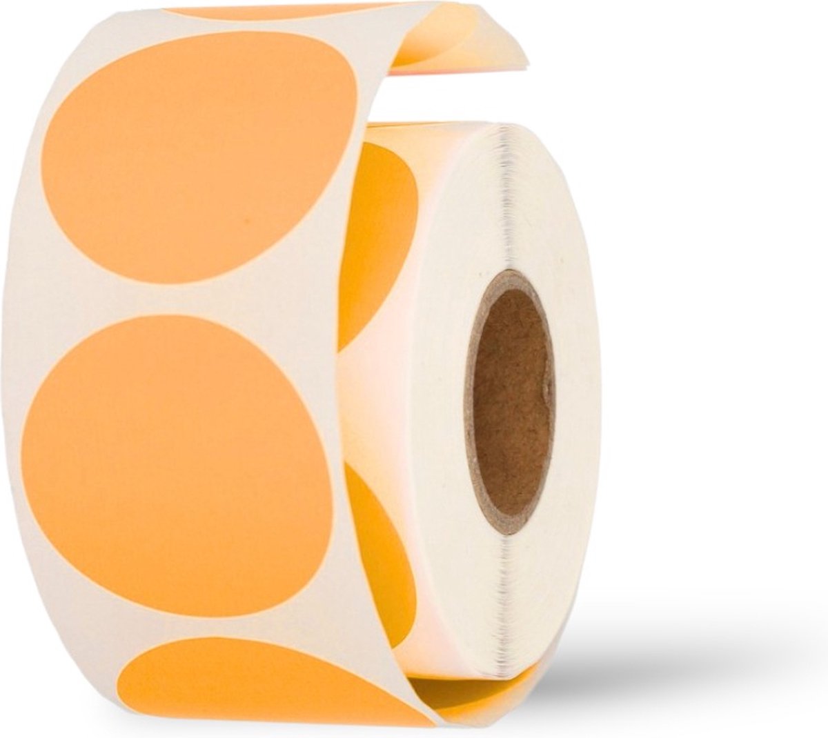 Etiket - Reclame-etiket - papier - permanent - ∅35mm - fluor/oranje - rol à 1000 stuks