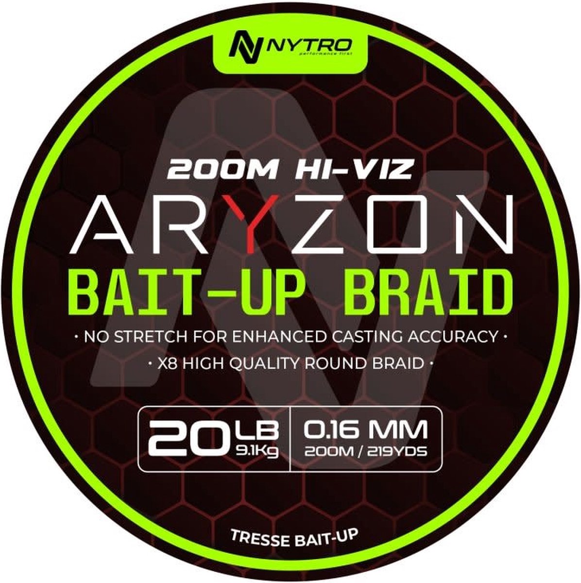 Nytro Aryzon Hiviz Bait-Up Braid 200m 0.16mm