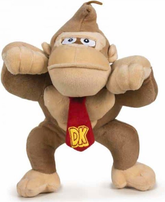 Donkey Kong Pluche Knuffel 30 cm - Super Mario Bros Plush - Speelgoed voor Jongens en Meisjes - Mario Kart bekend van Nintendo Switch - Mario Peach Luigi Toad Donkey Kong Yoshi Bowser