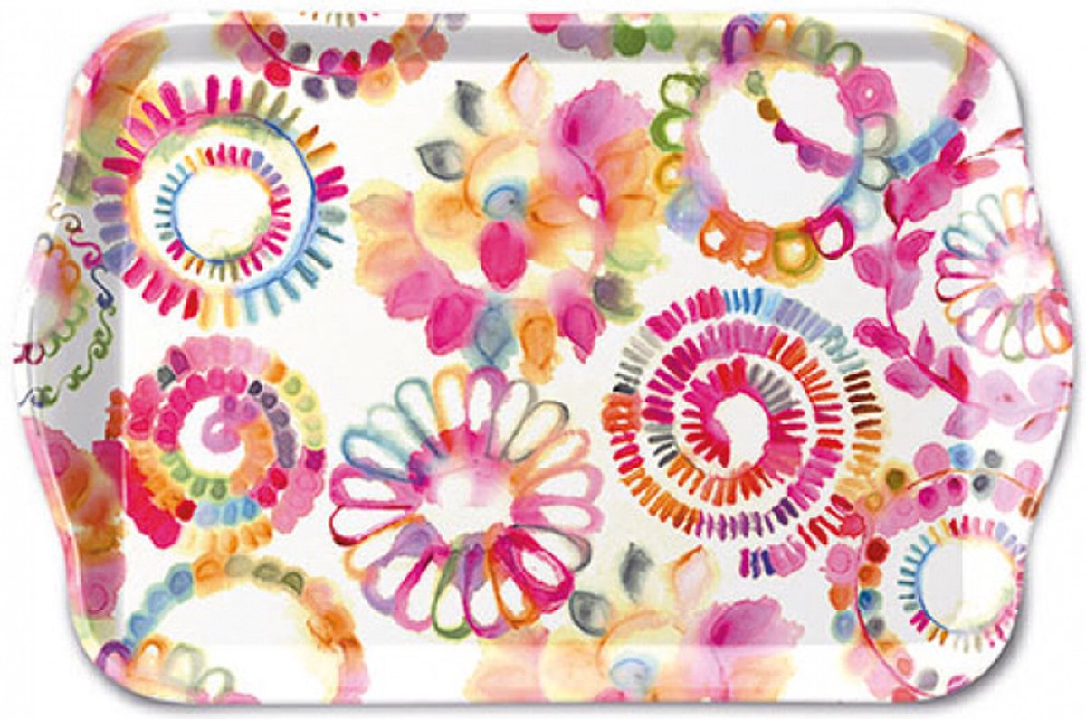 Tray melamine 13x21 cm Fantasy circles