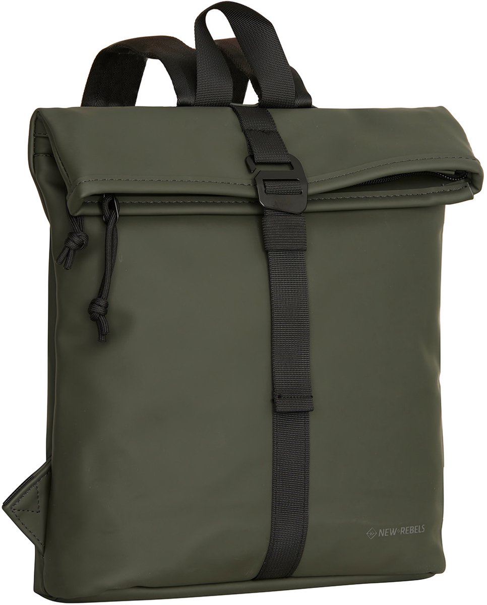 New Rebels Mart Los Angeles Nachtgroen 7L Rolltop Rugzak Waterafstotend Lichtgewicht Mini Rugtas
