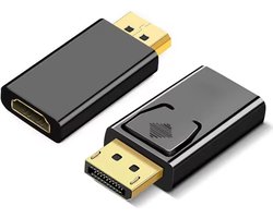 Qost - DisplayPort naar HDMI adapter - Zwart - 4K 1080P - DP to HDMI - 4K / 30Hz - Gold Plated