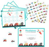 Beloningssysteem + Stickers + Plasdiploma - Beloningskaarten Voertuigen + Beloningsstickers - 3 Stickervellen + 5 Beloningskaarten - Beloningssysteem Kind - Zindelijkheidstraining Kind - Plaskaarten Peuter - Beloningskalender - Geen Luiers Meer