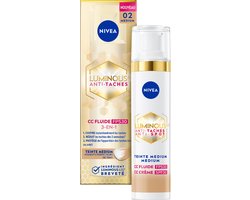 NIVEA Cellular LUMINOUS630 CC Fluid Cream met SPF 30 - Medium - Anti-Pigmentvlekken Crème - Gekleurde Dagcrème - Skincare Gezichtscreme - 40ml
