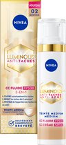 NIVEA Cellular LUMINOUS630 CC Fluid Cream met SPF 30 - Medium - Anti-Pigmentvlekken Crème - Gekleurde Dagcrème - Skincare Gezichtscreme - 40ml
