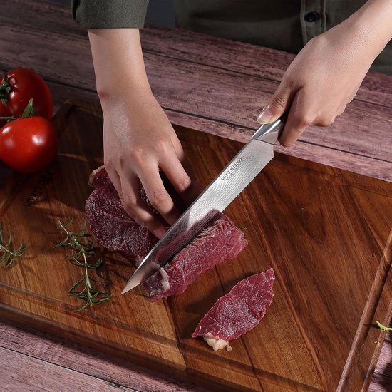 F. DICK Santoku, Küchenmesser, Red Spirit (Messer mit Klinge 18 cm, X55CrMo14 Stahl