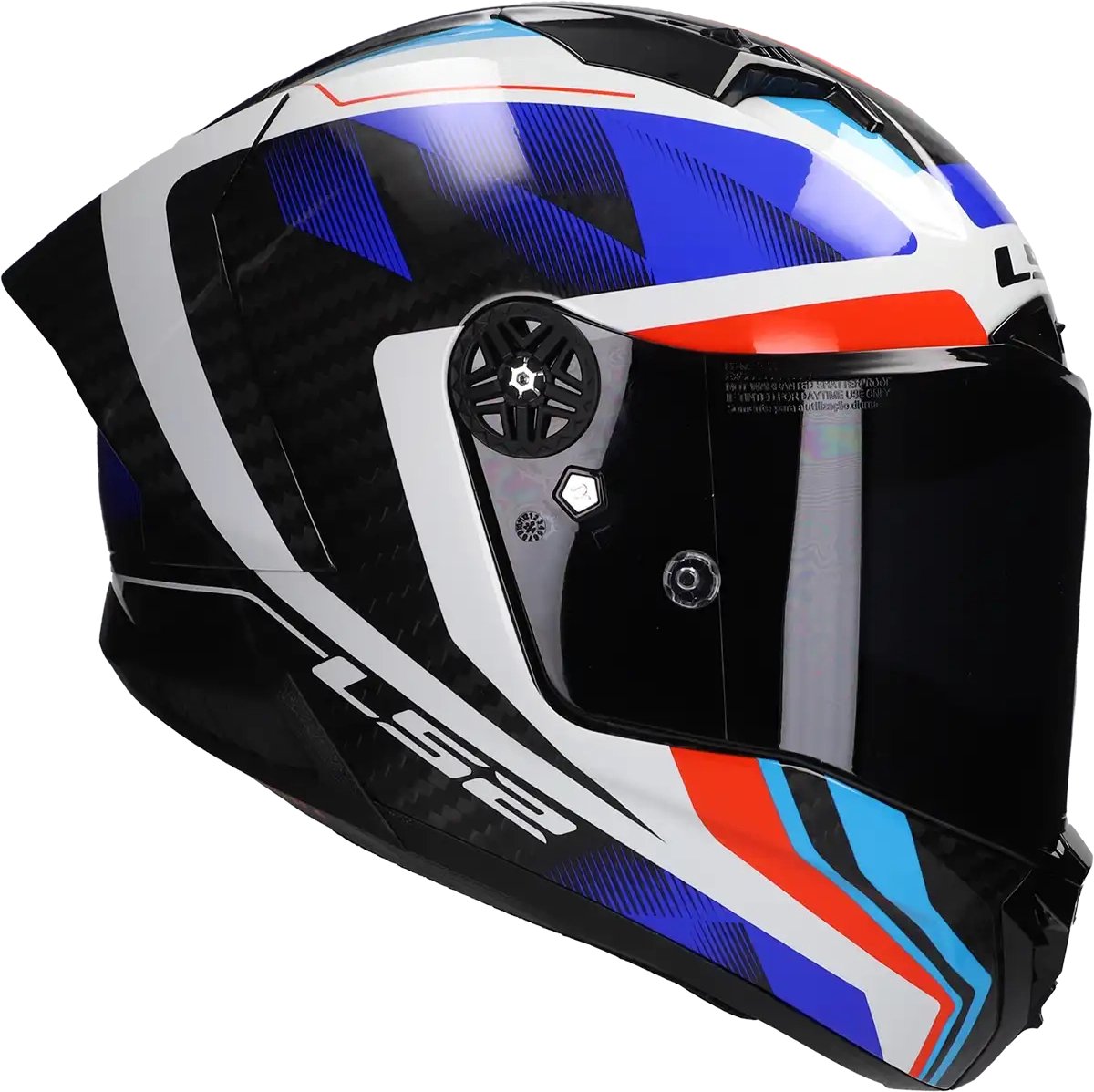 LS2 Helm Thunder Carbon GP Aero Raute FF805 blauw / rood maat M