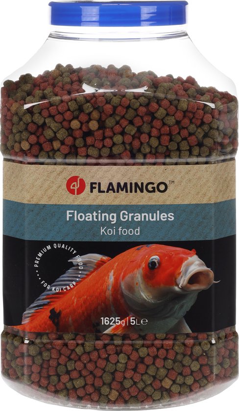 Vissen voer – vissenvoer – vijvervoer – koivoer – koi voer – steurvoer 6mm – 5L – mix rood/groen