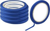 9 stuks - schildertape - Afplaktape - 5mm*20m - Afplakband - professionele schildertape voor renovatiewerkzaamheden masking tape - blauw - getextureerd papier