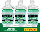 Bol.com LISTERINE Mondwater Naturals Tandbescherming - mondspoeling - milde muntsmaak - zonder alcohol - 6 x 500ml aanbieding
