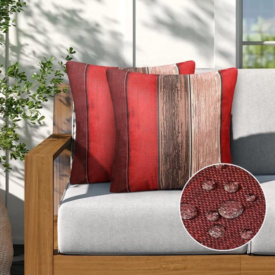 thumbnail: Waterdichte Kussenhoezen Voor Buiten 3-Pack - Antislip Elastische Hoezen Voor Terrasstoelen