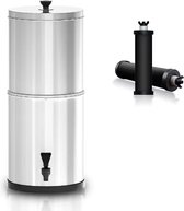 Bol.com Waterfilter waterzuivering incl. 2 Filters - Zwaartekracht Waterfilter Systeem - RVS Waterfilter - Waterfilter Survival ... aanbieding