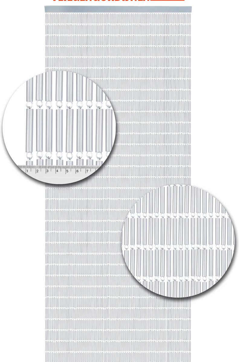 Vliegengordijnenexpert Hulzen - Vliegengordijn - 100x240 cm - Transparant