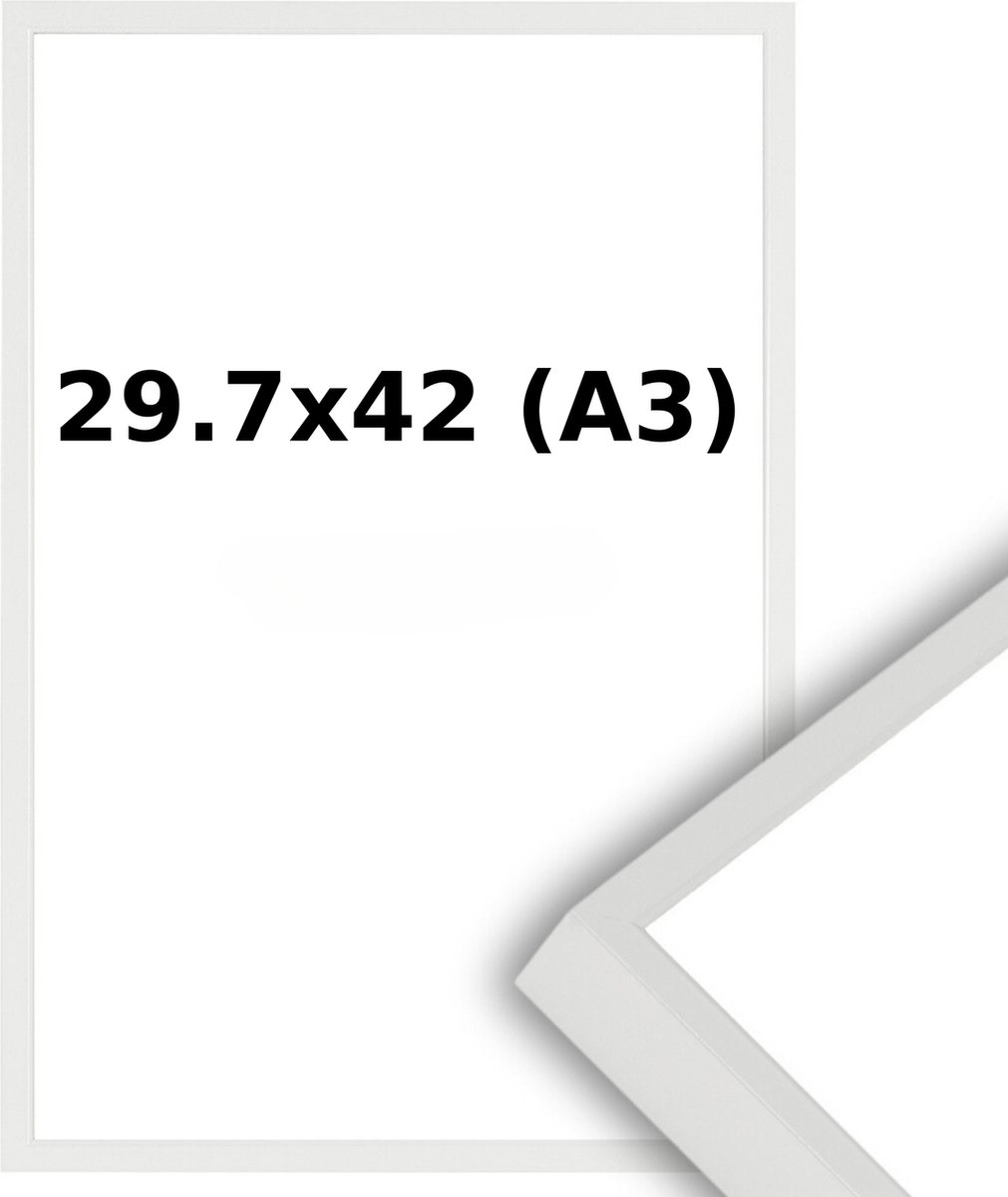 Aluminium Wissellijst A3 29.7x 42 Zwart - Helder Glas - Professional