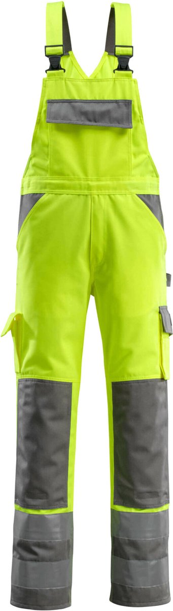 Mascot Safe Compete Amerikaanse overall met kniezakken 07169-470 - hi-vis geel/antraciet - C46 - 82