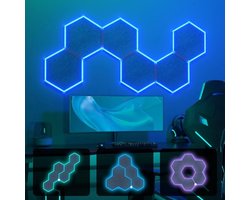 6 pack zelfklevende RGB zeshoek akoestische absorptie panelen hoge dichtheid 32x28x12 cm geluidswerende muren panel geluidsabsorberende dempende isolatie behandeling schuim paneel voor opname - Akoestische Panelen acoustic panels