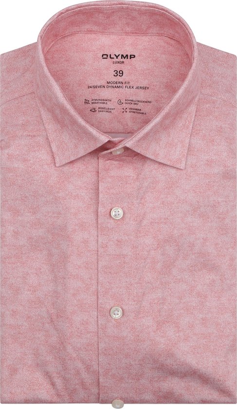 Olymp Luxor Overhemd Stretch Roze - Maat 40 - Heren - Overhemden Formeel
