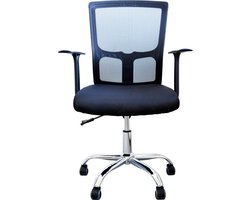 BRASQ OC200 Ergonomische Bureaustoel Zwart met Ademend Mesh - Bureaustoelen - In hoogte verstelbaar - Gaming stoel 49 x 47 x 94 cm