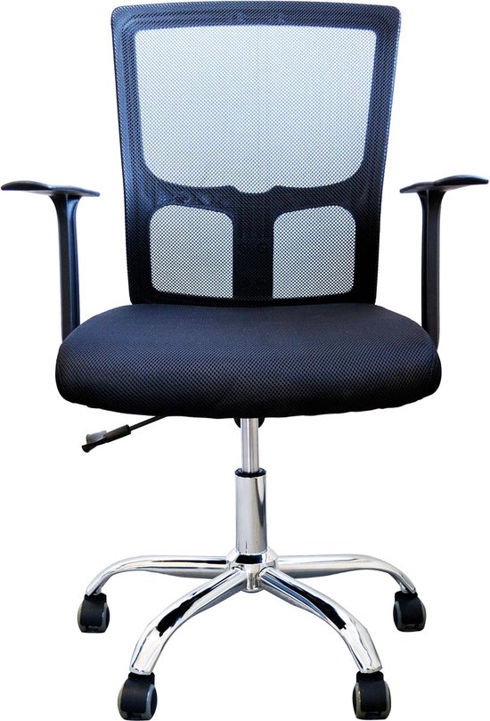 BRASQ OC200 Ergonomische Bureaustoel Zwart met Ademend Mesh - Bureaustoelen - In hoogte verstelbaar - Gaming stoel 49 x 47 x 94 cm