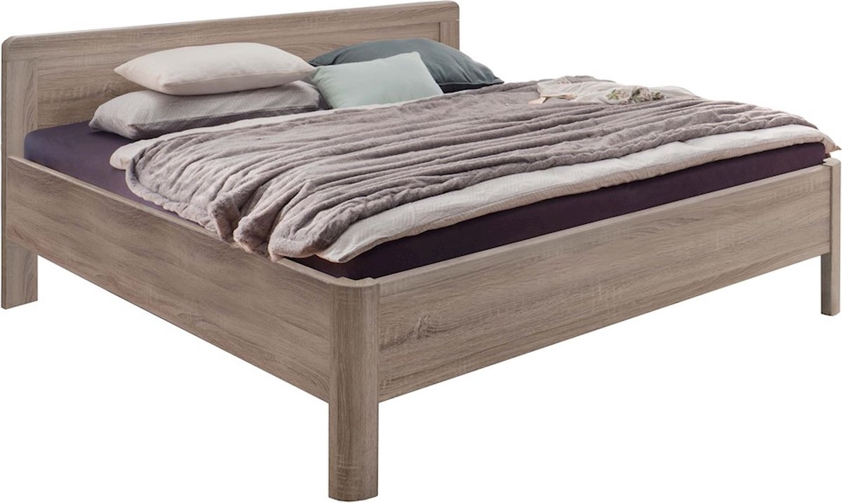 B Bright Bed Bienne Rondo - 120 x 210 cm - truffel eiken