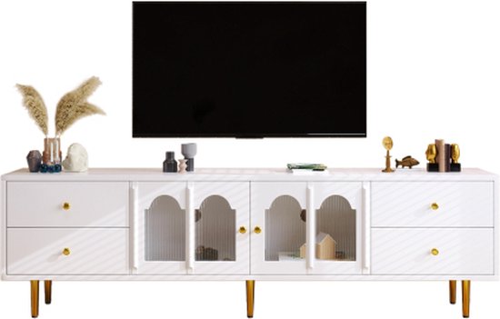 Furniture24 Hangkast Vigo Vierkant, wandkast met 1 deur, kast, commode, woonkamerkast, open zonder handgrepen, push to open (wit eiken
