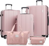 Bol.com VALLSERO Trolley kofferset (MLXL) harde shell koffer - ABS Hard Shell met TSA-slot - 4 Wielen - Grote Capaciteit - troll... aanbieding