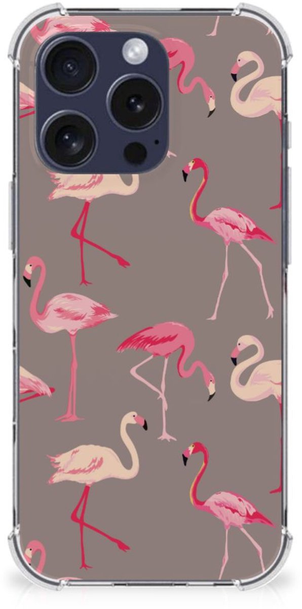 iPhone 16 Pro Max Case Anti-shock Flamingo